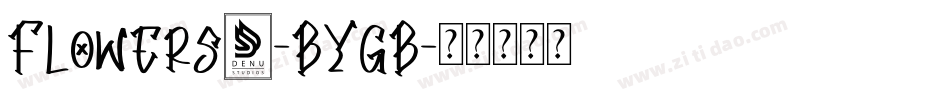 Flowers4-BYgB字体转换