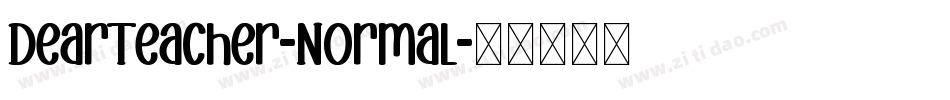 DearTeacher-Normal字体转换