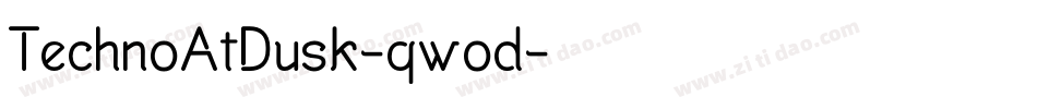 TechnoAtDusk-qwod字体转换
