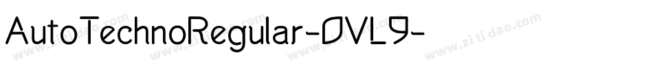 AutoTechnoRegular-0VL9字体转换