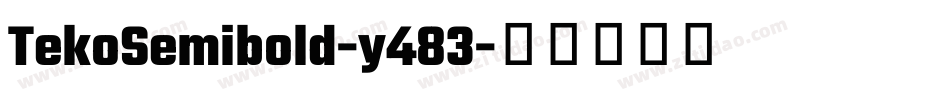 TekoSemibold-y483字体转换