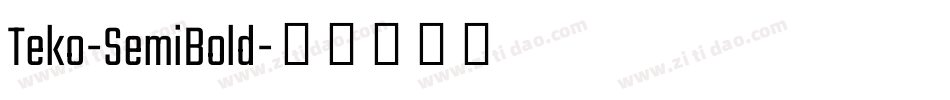 Teko-SemiBold字体转换