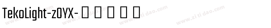 TekoLight-zOYX字体转换