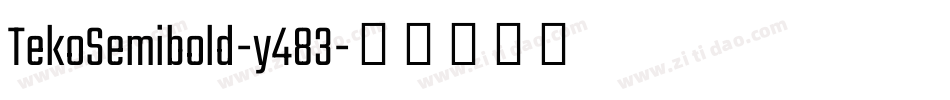 TekoSemibold-y483字体转换