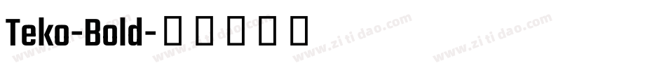 Teko-Bold字体转换