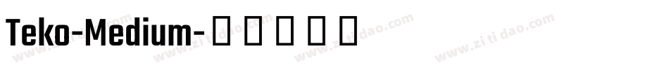 Teko-Medium字体转换