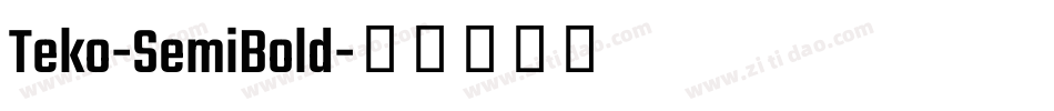 Teko-SemiBold字体转换