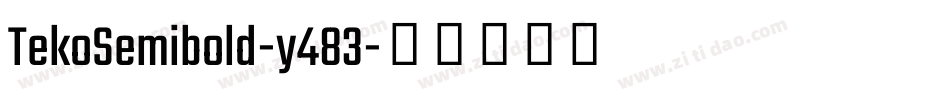 TekoSemibold-y483字体转换