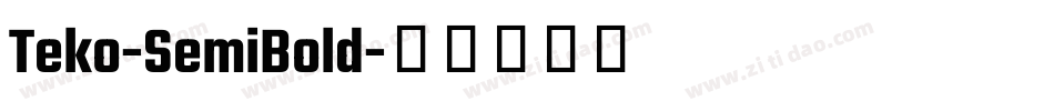 Teko-SemiBold字体转换