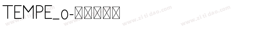 TEMPE_0字体转换
