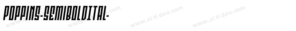 Poppins-SemiBoldItal字体转换
