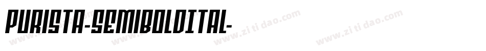 Purista-SemiBoldItal字体转换