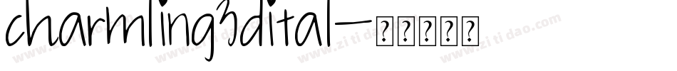 charmling3dital字体转换