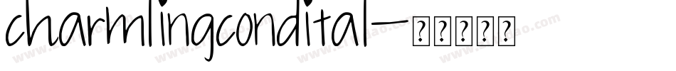 charmlingcondital字体转换