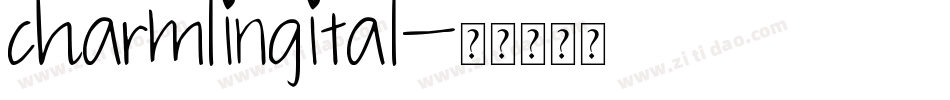 charmlingital字体转换