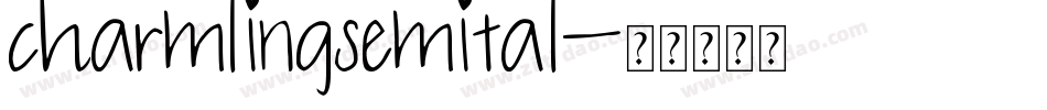 charmlingsemital字体转换