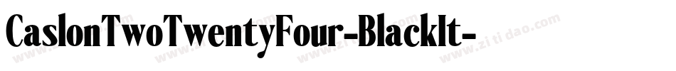 CaslonTwoTwentyFour-BlackIt字体转换