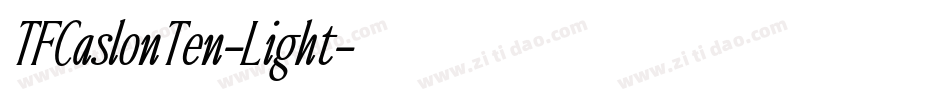 TFCaslonTen-Light字体转换