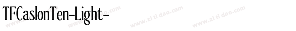 TFCaslonTen-Light字体转换