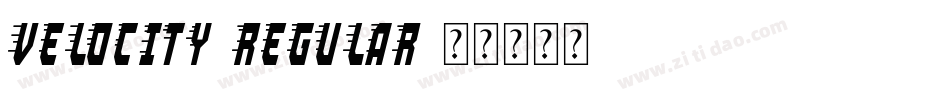 Velocity-Regular字体转换