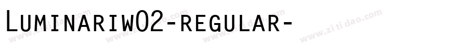 Luminariw02-regular字体转换