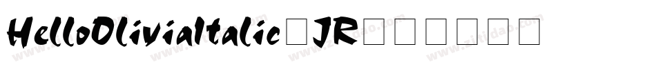 HelloOliviaItalic-JR字体转换