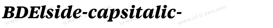 BDElside-capsitalic字体转换