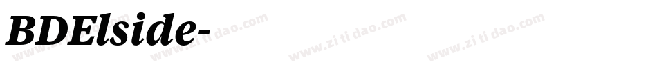 BDElside字体转换