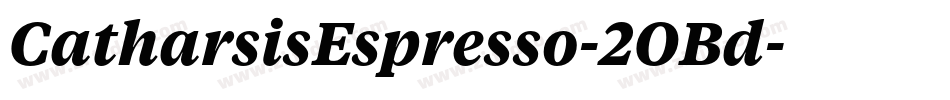 CatharsisEspresso-2OBd字体转换
