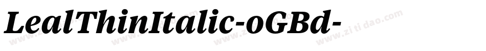 LealThinItalic-oGBd字体转换