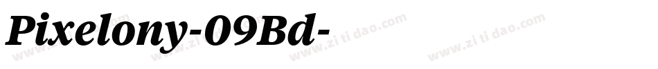 Pixelony-09Bd字体转换