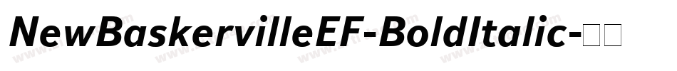 NewBaskervilleEF-BoldItalic字体转换 NewBaskervilleEF-BoldItalic字体转换