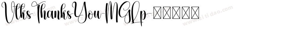 VtksThanksYou-MGLp字体转换