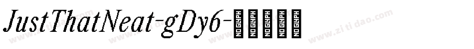 JustThatNeat-gDy6字体转换