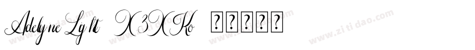 AdelyneLight-X3XKo字体转换