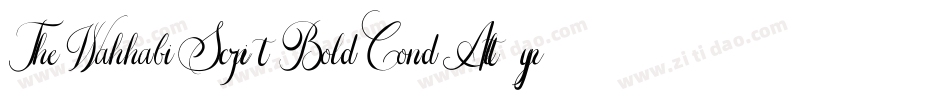TheWahhabiScriptBoldCondAlt-ypMM字体转换