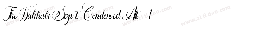 TheWahhabiScriptCondensedAlt-16Bg字体转换