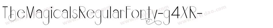 TheMagicalsRegularFonty-g4XR字体转换
