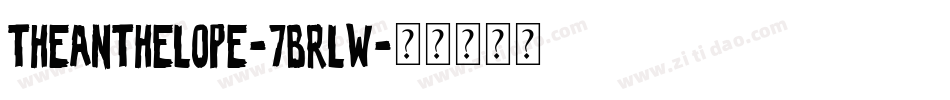 TheAnthelope-7Brlw字体转换