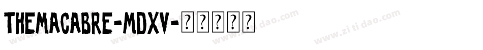 TheMacabre-mdxv字体转换