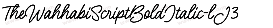 TheWahhabiScriptBoldItalic-lJ3y字体转换