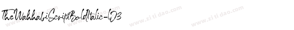 TheWahhabiScriptBoldItalic-lJ3y字体转换