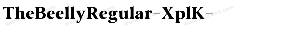 TheBeellyRegular-XplK字体转换