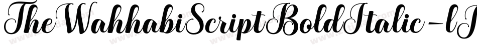 TheWahhabiScriptBoldItalic-lJ3y字体转换