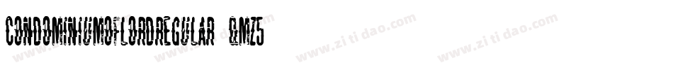 CondominiumOfLordRegular-qMz5字体转换
