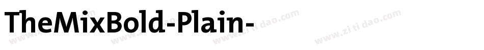 TheMixBold-Plain字体转换