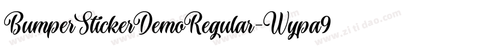 BumperStickerDemoRegular-Wypa9字体转换