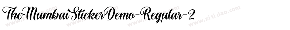 TheMumbaiStickerDemo-Regular-2字体转换