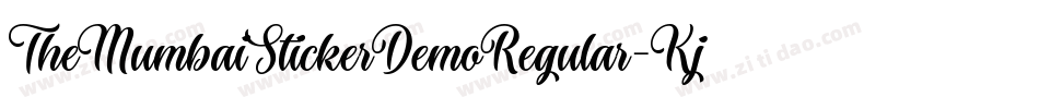 TheMumbaiStickerDemoRegular-Kj6o字体转换