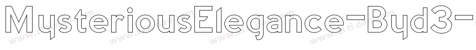 MysteriousElegance-Byd3字体转换